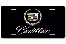 Cadillac Cadi Wreath Inspired Art flat Aluminum License Plate Tag Black look picture