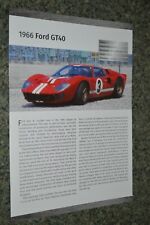 ★★1966 FORD GT40 INFO SPEC SHEET PHOTO FEATURE PRINT 66 427 GT 40★★2 picture