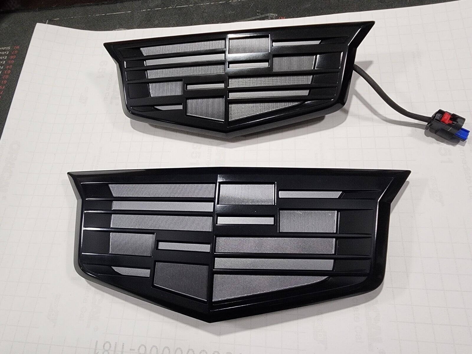 Cadillac Escalade Monochrome & black emblem set for 2021, 2022, 2023, 2024