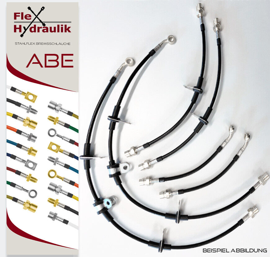 Steel Flex Brake Hoses for Ford Cortina Coupe 1100 STAINLESS STEEL