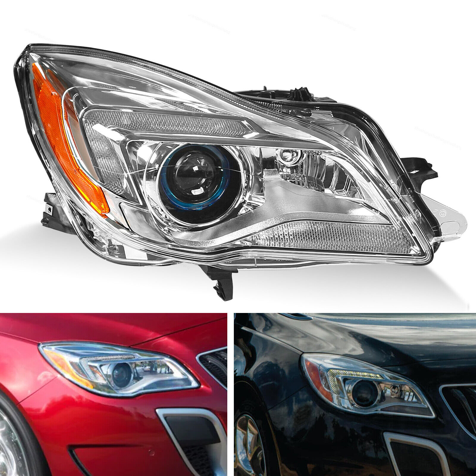 Fits 2014-2017 Buick Regal HID/Xenon Projector Headlights Headlamps Passenger