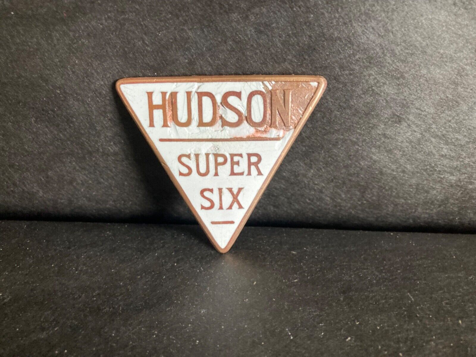 Hudson Super Six Enamel Radiator Emblem Badge 1927