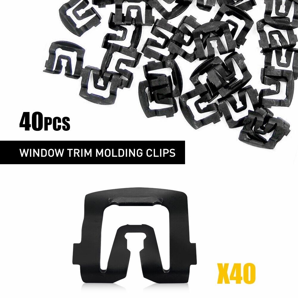 Fit For Ford Windshield & Rear Window Trim Molding Clips- 1964-1993- 40PCS clips