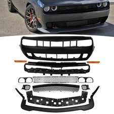 For 2015-2023 Dodge Challenger Full Front Bumper Cover Grille Lip Hellcat Style picture