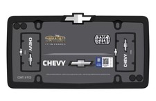 Chevrolet Chevy Bowtie Logo Matte Black License Plate Tag Frame for Cars Trucks  picture