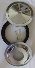 RPC  Chrome Drop Base Air Cleaner Muscle Car Style w/Plain Lid   14 in. X 3 in. picture