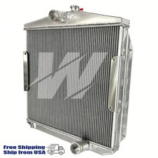 CC55PO Aluminum Radiator for 1955 1956 Pontiac Catalina Star Chief 4.7L 5.2L V8 picture