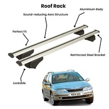 2 Pcs Silver Cross Bars for  RENAULT LAGUNA SW 2001-2007 picture