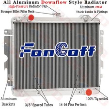 499 3 Row Radiator For 1974-76 Dodge Dart/Plymouth Duster /Chrysler Valiant 5.9L picture