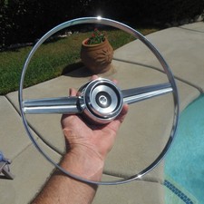 1965 Dodge Polara B Body OEM Steering Wheel Horn Ring 2530268 2530955 MOPAR NICE picture