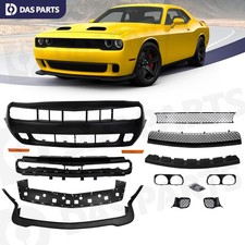 For 2015-2023 Dodge Challenger Hellcat Style Front Bumper Grilles Covers Valance picture