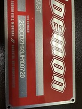 2018 DODGE DEMON CRATE PLAQUE CUSTOMIZED FOR YOU picture