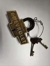 Chevy Bowtie lock solid brass chevy lock Chevrolet logo pad lock vintage style picture