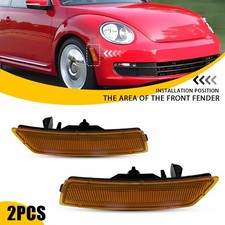 2Pcs Amber Front Bumper Side Markers Housing For 2012-2019 Volkswagen Beetle EOU picture