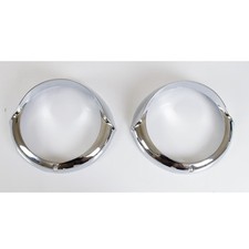 Cadillac headlight ring chrome bezels hood driver and passenger set head light  picture
