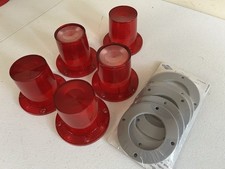 1962 1963 Mercury Comet S-22 Custom Taillight used Lens and New Gasket lot 6x picture