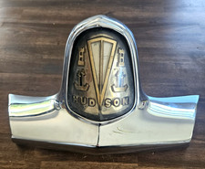 Vintage 1939-41?? Hudson Grille Emblem Assembly with Badge Original 208754 picture