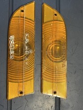 1963 STUDEBAKER LEFT & RIGHT HAND PARKING LIGHT LENS 63-DP ORANGE RH LH Set of 2 picture