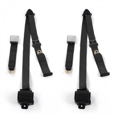 AMC Matador 1971 - 1978 Airplane 3pt Black Retractable Bucket Seat Belt Kit - 2 picture