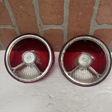 OEM 1962 AMC AMERICAN MOTORS RAMBLER TAIL LIGHT LENS LENSES SAE BDRST 62 AR PAIR picture