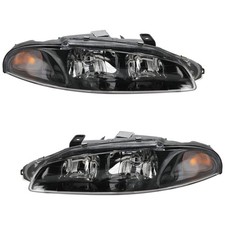Headlight Set For 97-99 Mitsubishi Eclipse Left and Right With Bulb 2Pc picture