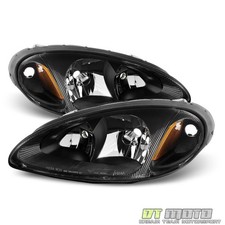 2001 2002 2003 2004 2005 Chrysler PT Cruiser Black Headlights Headlamps Pair Set picture