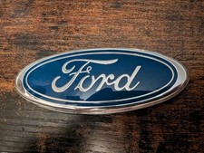 Ford OEM Blue Chrome Oval 4.125
