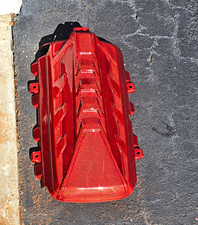 Red carbon fiber engine cover designed for the Chevrolet Corvette C8 (2020-2025 picture