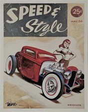 Out of Print Signed Keith WEESNER poster vtg 1932 Ford 3 window Hot Rod mcm Art  picture