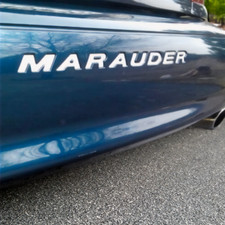 Mercury Marauder 2000-2004 Rear Bumper Letters Inserts ABS Plastic WHITE picture