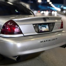 Mercury Marauder 2000-2004 Rear Bumper Letters Inserts ABS Plastic MATTE BLACK picture