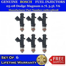 6x Genuine Bosch Fuel Injectors for 05-08 Dodge Magnum 2.7L 3.5L V6 #0280158028 picture