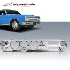 Each Dash Bezel Silver w/ A/C For 1965 Chevrolet Chevy Chevelle El Camino ABS picture