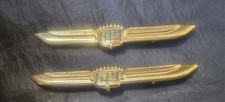 1984-1987 Cadillac Fleetwood Brougham Gold Wing Crest Emblems ￼ picture