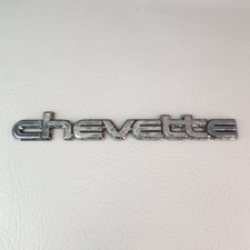 Vintage Chevrolet CHEVETTE Emblem Badge Logo Script Nameplate OEM picture