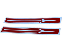 1961 1962 1963 OLDSMOBILE STARFIRE F-85 ROCKET VALVE COVER DECALS SET OF 2X picture