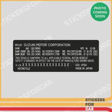 SUZUKI GSX-R750 Motorcycle VIN Stickers Quality replica  picture