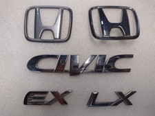 96-00 HONDA CIVIC FULL SET FRONT & REAR TRUNK EMBLEM H LOGO OEM 1996-2000 EX LX picture