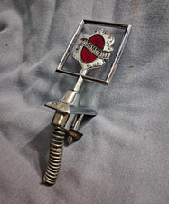 Vintage Oldsmobile Hood Ornament Chrome Emblem Shield Crest Frame Red Insert OEM picture