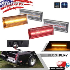 4X LED Side Marker Lights Clear Lens Front Rear For 81-88 Oldsmobile Cutlass 442 picture