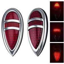 2 PCS Red Hot Rod LED Retrofit Tail Lights Pair Kit For 1938-1939 Lincoln Zephyr picture
