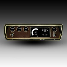 1970-1976 Dodge Duster/Dart (White LED's) Digital Gauge Panel  DP1805W USA Made picture