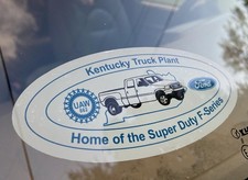 Ford F250 F350 Super Duty Kentucky Truck Plant Windshield Sticker Decal 99-02 picture