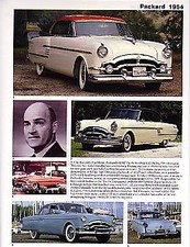 1954 Packard Caribben,  Cavalier, Cipper, Pacific, Panther Article - Must See picture