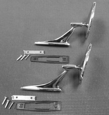 1966 - 1972 CHEVROLET NOVA FACTORY CHROME STEEL DOOR MIRROR SET W/ BOWTIE NEW picture