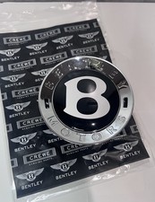 Bentley Continental Series Genuine Black Center Cap W/ Chrome Ring # 3W0601159P picture