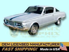 1965 Plymouth Barracuda Over-Roof Stencil or Vinyl Decals & Stripes Kit COMPLETE picture