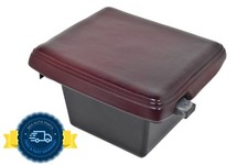 1988-1991 Oldsmobile Cutlass Calais Center Console Red Leather Armrest Lid OEM picture