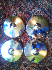 1967 OPEL Kadett Chrome Hubcaps Set 4 Rekord Kapitan 74 Olympia 9