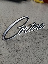 Vintage Ford Cortina Boot Lid Script Badge Emblem Genuine Classic Original picture